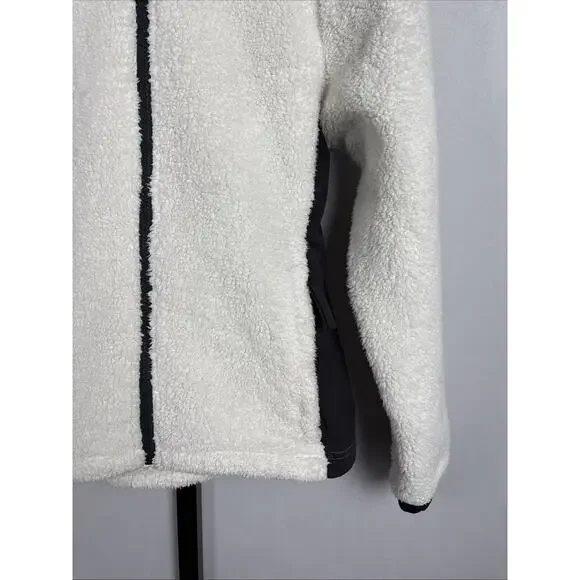 Helly Hansen Fleece Jacket Women's Small White High Pile Full Zip Stretch Panels - Picture 4 of 12